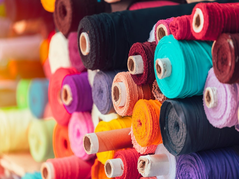 Textile materials used in the clothing industry for manufacturing and production